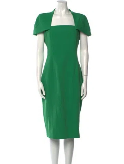 Pre-owned Elliatt Square Neckline Midi Length Dress W/ Tags In Green