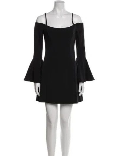 Pre-owned Elliatt Square Neckline Mini Dress In Black