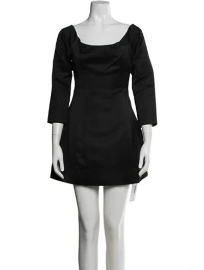 Pre-owned Elliatt Square Neckline Mini Dress In Black