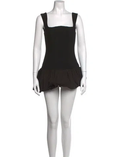 Pre-owned Elliatt Square Neckline Mini Dress In Black