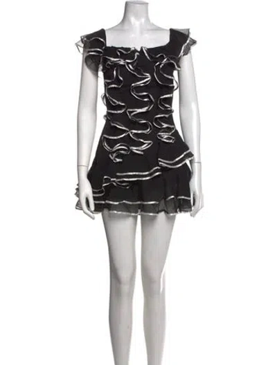 Pre-owned Elliatt Square Neckline Mini Dress In Black