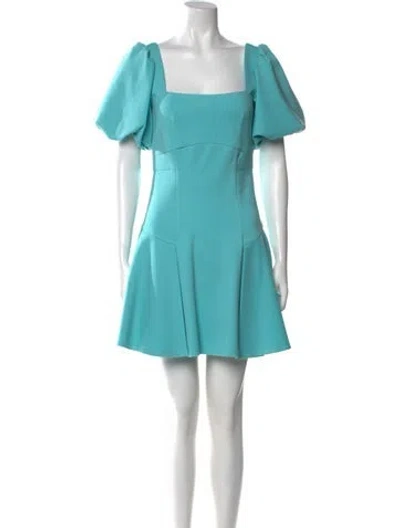 Pre-owned Elliatt Square Neckline Mini Dress In Blue