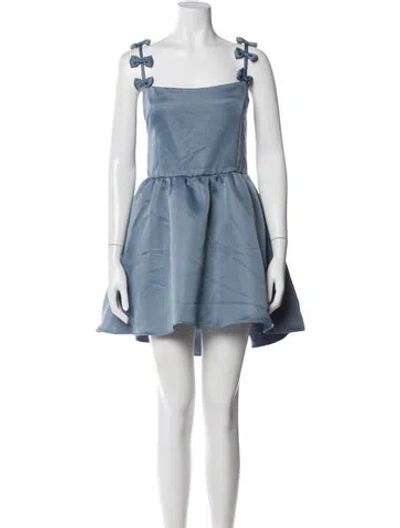 Pre-owned Elliatt Square Neckline Mini Dress In Blue