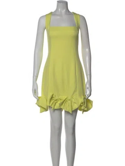 Pre-owned Elliatt Square Neckline Mini Dress In Green