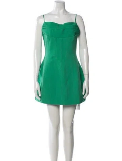 Pre-owned Elliatt Square Neckline Mini Dress In Green