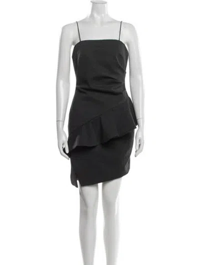 Pre-owned Elliatt Square Neckline Mini Dress In Grey