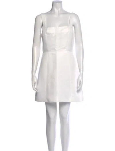 Pre-owned Elliatt Square Neckline Mini Dress In Neutral