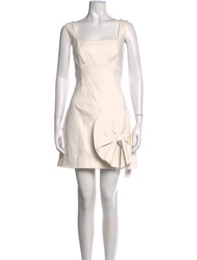 Pre-owned Elliatt Square Neckline Mini Dress In Neutrals