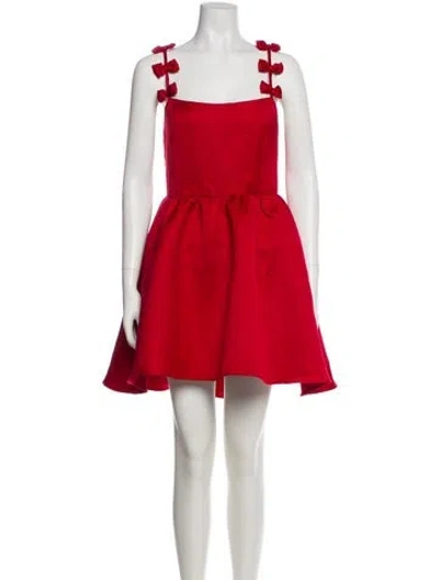 Pre-owned Elliatt Square Neckline Mini Dress In Red