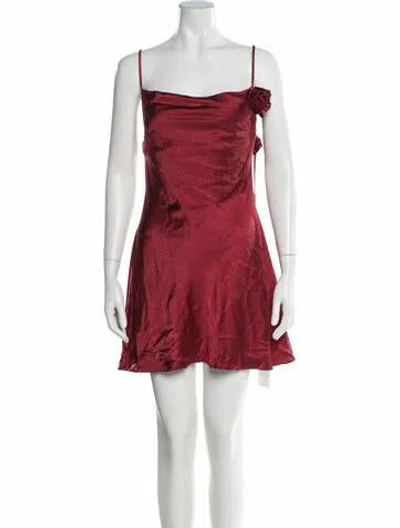 Pre-owned Elliatt Square Neckline Mini Dress In Red
