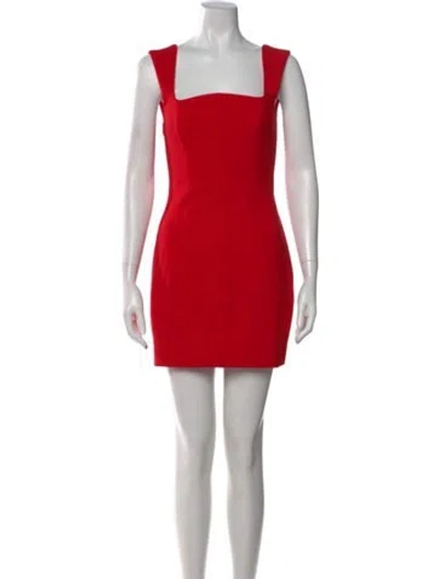 Pre-owned Elliatt Square Neckline Mini Dress In Red