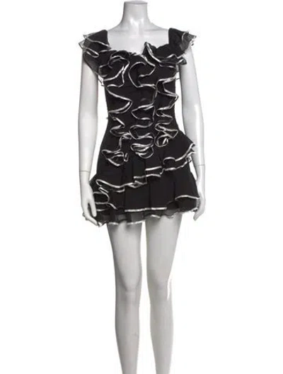 Pre-owned Elliatt Square Neckline Mini Dress W/ Tags In Black