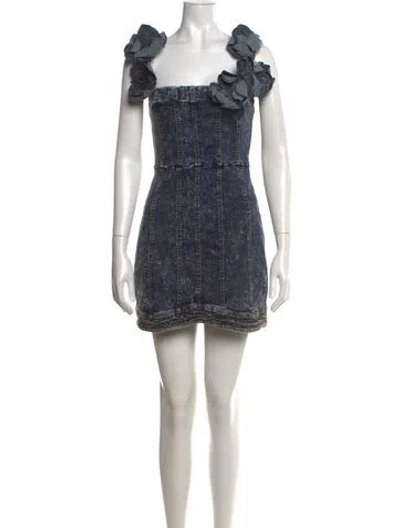 Pre-owned Elliatt Square Neckline Mini Dress W/ Tags In Blue