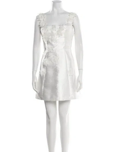 Pre-owned Elliatt Square Neckline Mini Dress In White