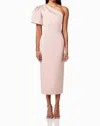 Elliatt Starfire One Shoulder Midi Dress In Blush In Pink