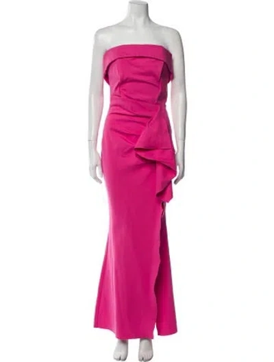 Pre-owned Elliatt Strapless Long Dress In Pink