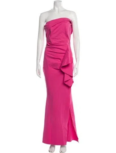 Pre-owned Elliatt Strapless Long Dress In Pink