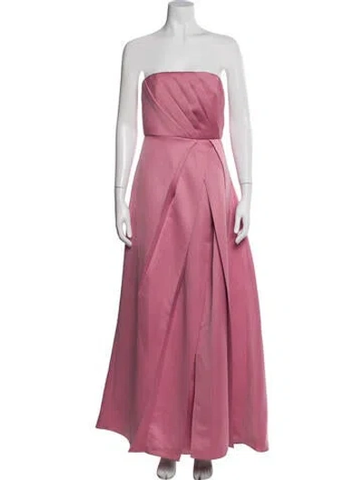 Pre-owned Elliatt Strapless Long Dress In Pink