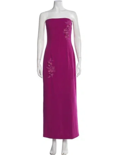 Pre-owned Elliatt Strapless Long Dress In Pink