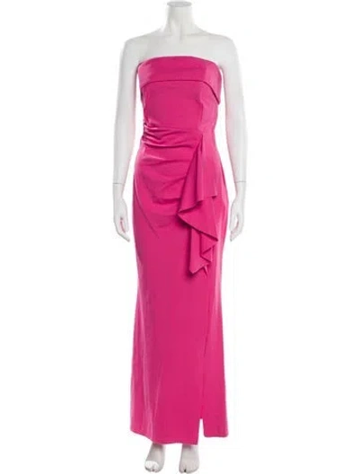 Pre-owned Elliatt Strapless Long Dress In Pink