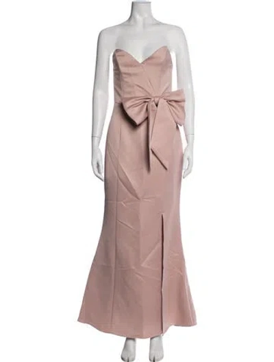 Pre-owned Elliatt Strapless Long Dress In Pink