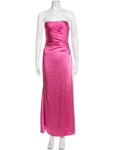 Pre-owned Elliatt Strapless Long Dress In Pink