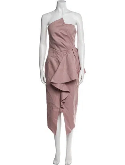 Pre-owned Elliatt Strapless Long Dress In Purple