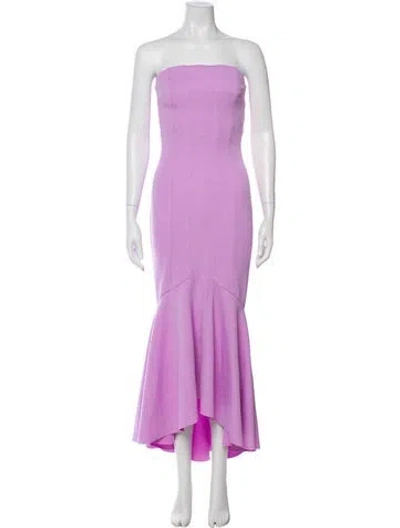 Pre-owned Elliatt Strapless Long Dress In Purple