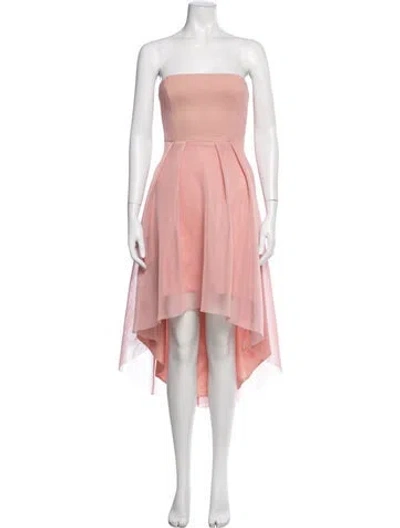 Pre-owned Elliatt Strapless Midi Length Dress In Pink