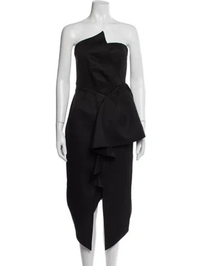 Pre-owned Elliatt Strapless Midi Length Dress W/ Tags In Black