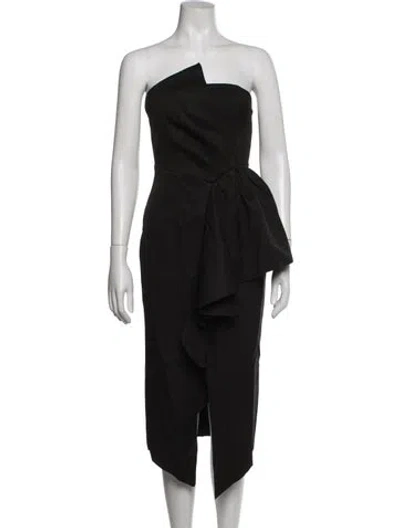 Pre-owned Elliatt Strapless Midi Length Dress W/ Tags In Black