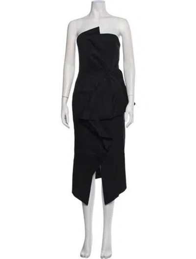 Pre-owned Elliatt Strapless Midi Length Dress W/ Tags In Black