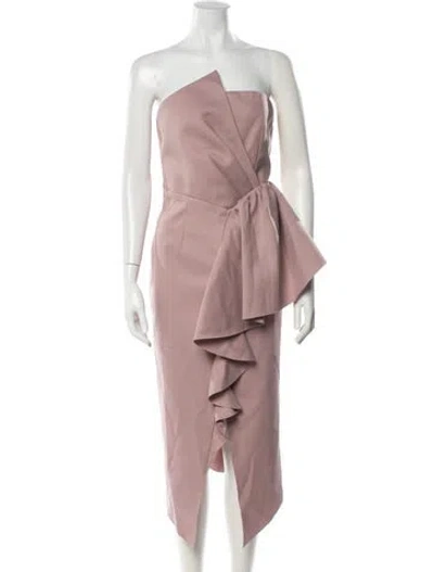 Pre-owned Elliatt Strapless Midi Length Dress W/ Tags In Pink