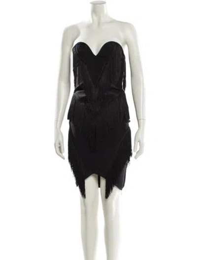 Pre-owned Elliatt Strapless Mini Dress In Black