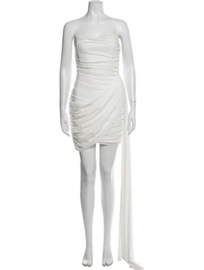 Pre-owned Elliatt Strapless Mini Dress In Neutral