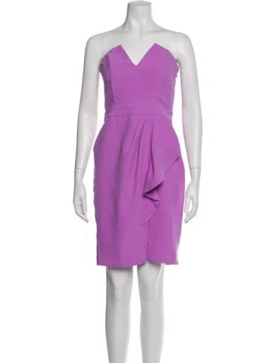 Pre-owned Elliatt Strapless Mini Dress In Purple