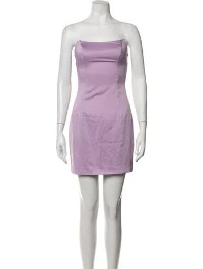 Pre-owned Elliatt Strapless Mini Dress In Purple