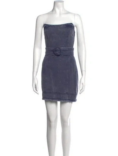 Pre-owned Elliatt Strapless Mini Dress W/ Tags In Blue