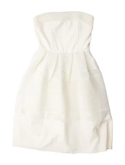 Pre-owned Elliatt Strapless Mini Dress In White