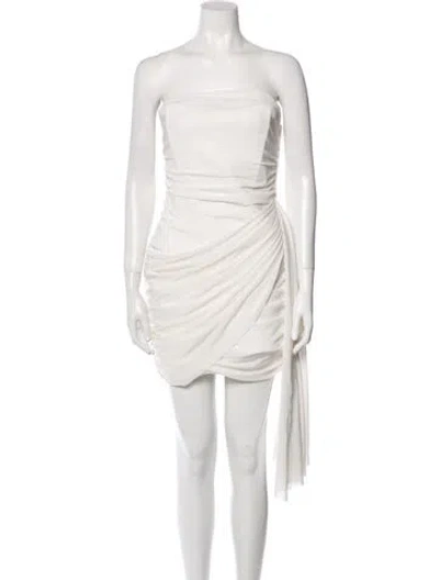 Pre-owned Elliatt Strapless Mini Dress In White