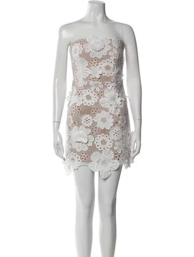 Pre-owned Elliatt Strapless Mini Dress In White