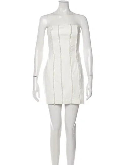 Pre-owned Elliatt Strapless Mini Dress In White