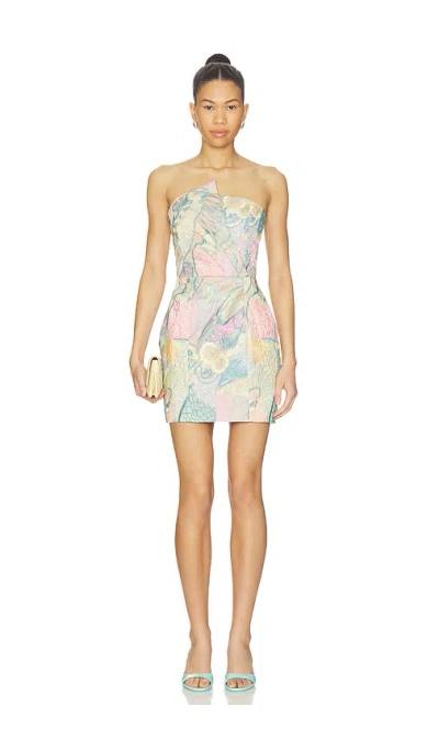 Elliatt Taliah Asymmetical Mini Dress In Multi