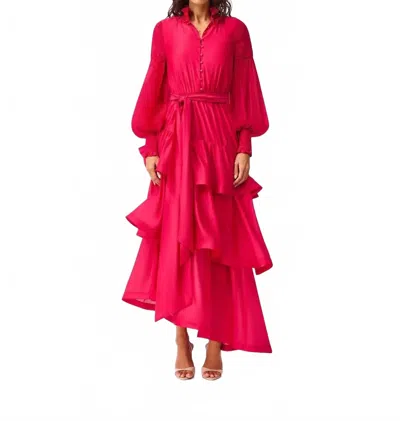Elliatt Thalia Asymmetrical Gown In Fuschia In Pink