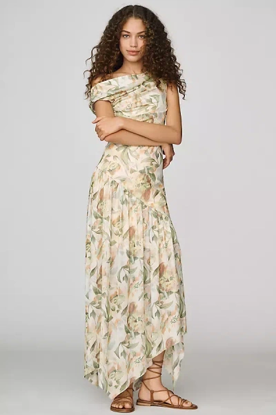 Elliatt Thalia Off-shoulder Mesh Midi Dress In Multi