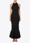 Elliatt Theatrical Sleeveless Maxi Dress In Black