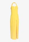 Elliatt Tuning Halterneck Gown In Yellow