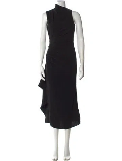 Pre-owned Elliatt Turtleneck Long Dress In Black