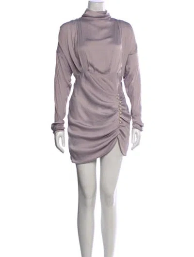 Pre-owned Elliatt Turtleneck Mini Dress In Purple