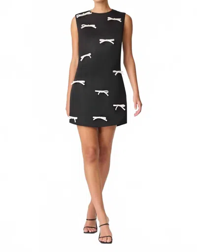 Elliatt Ursula Rose Bow Shift Dress In Black